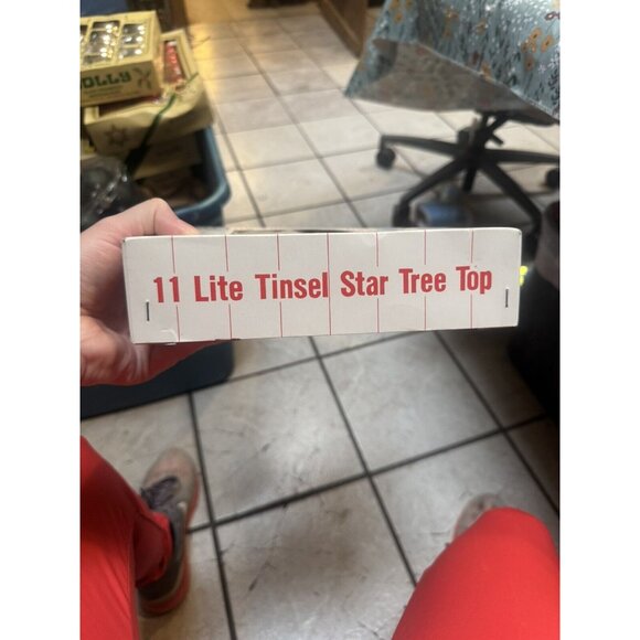 Vintage Tinsel Star 11 Lite Tree Top - Picture 5 of 8